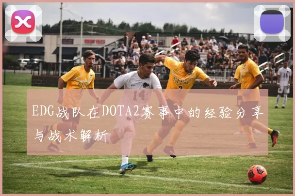 EDG战队在DOTA2赛事中的经验分享与战术解析